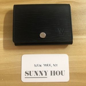 Louis Vuitton Black Epi Card Case Cartes De Visite